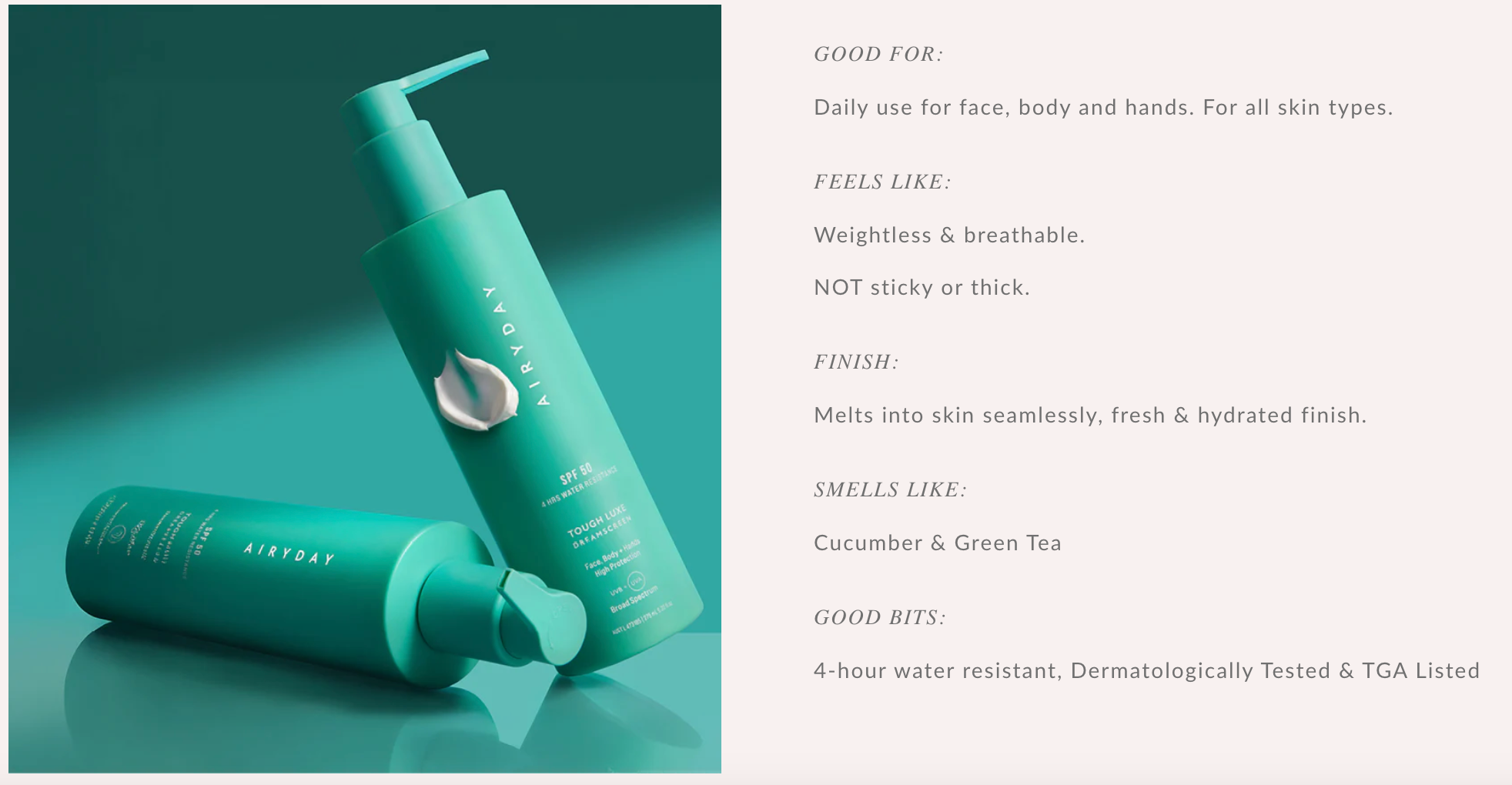 Tough Luxe SPF50 Dreamscreen 275ml